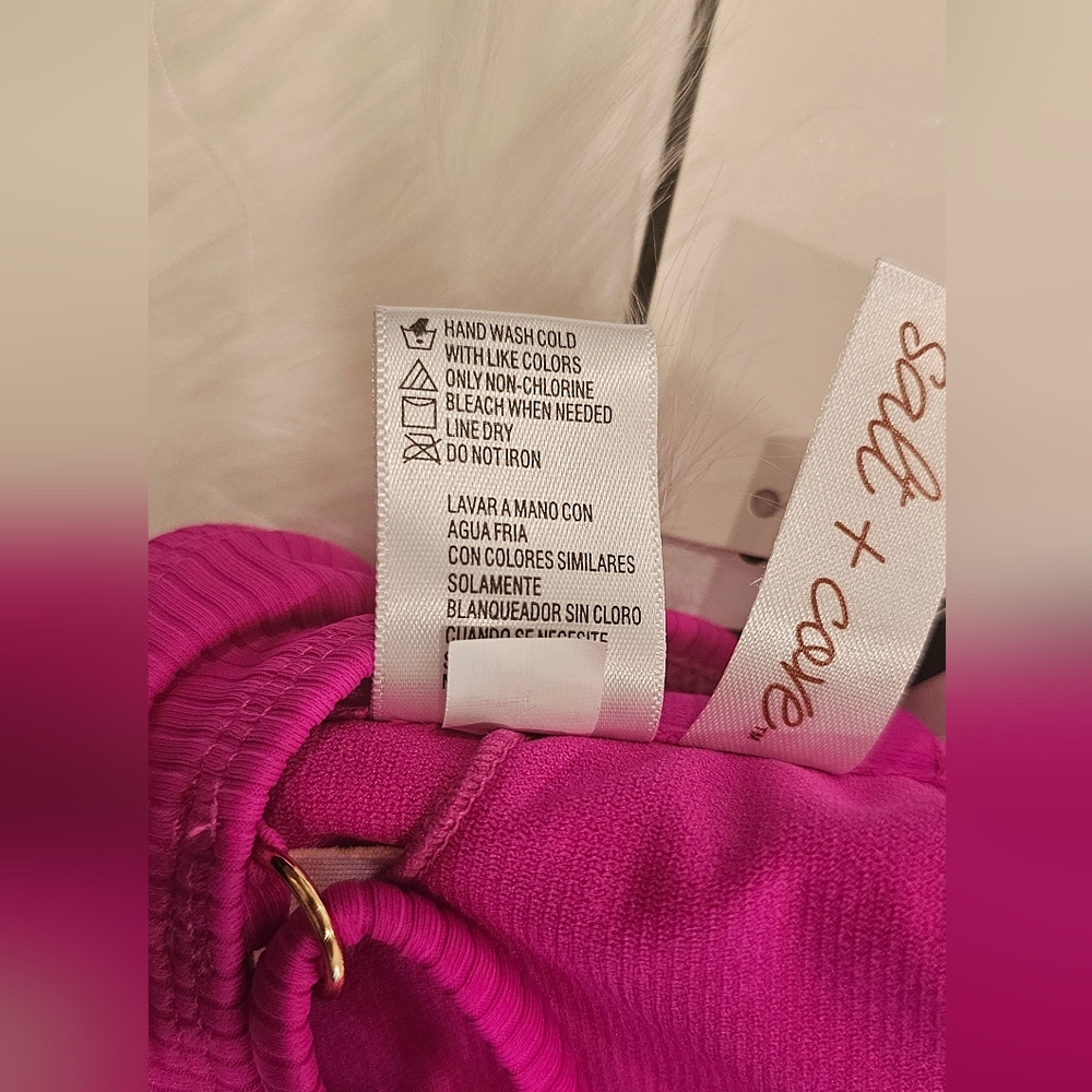 Salt + Cove Juniors' Ruffle-Trim Bralette Bikini Top, Pink, Small - Picture 5 of 6